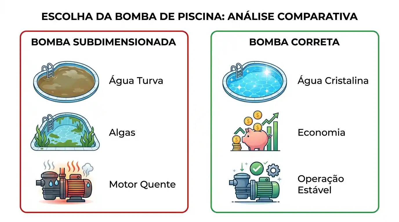 Checklist completo com os itens a verificar antes de comprar uma bomba de piscina