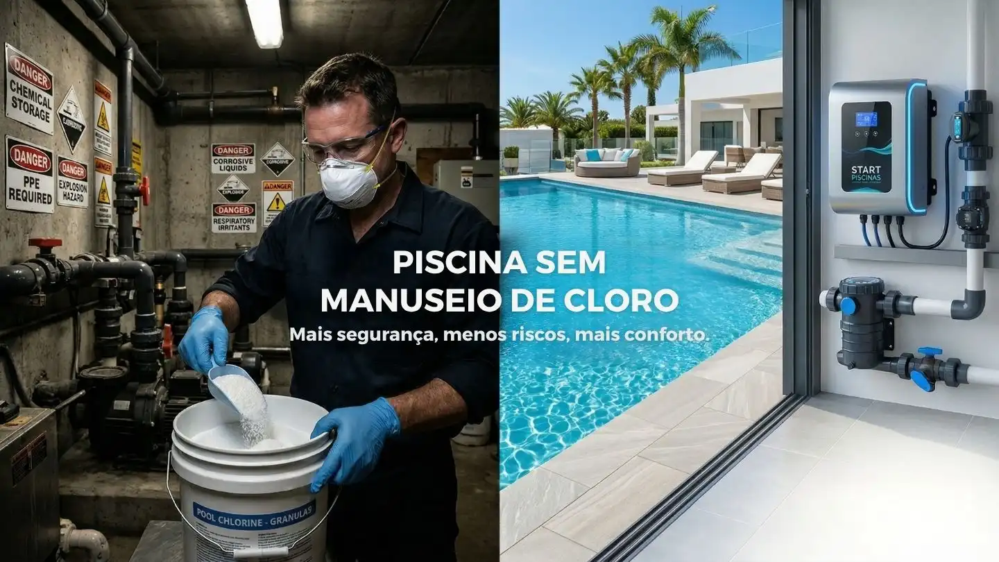 Piscina com tratamento automatizado e sem necessidade de manuseio frequente de cloro
