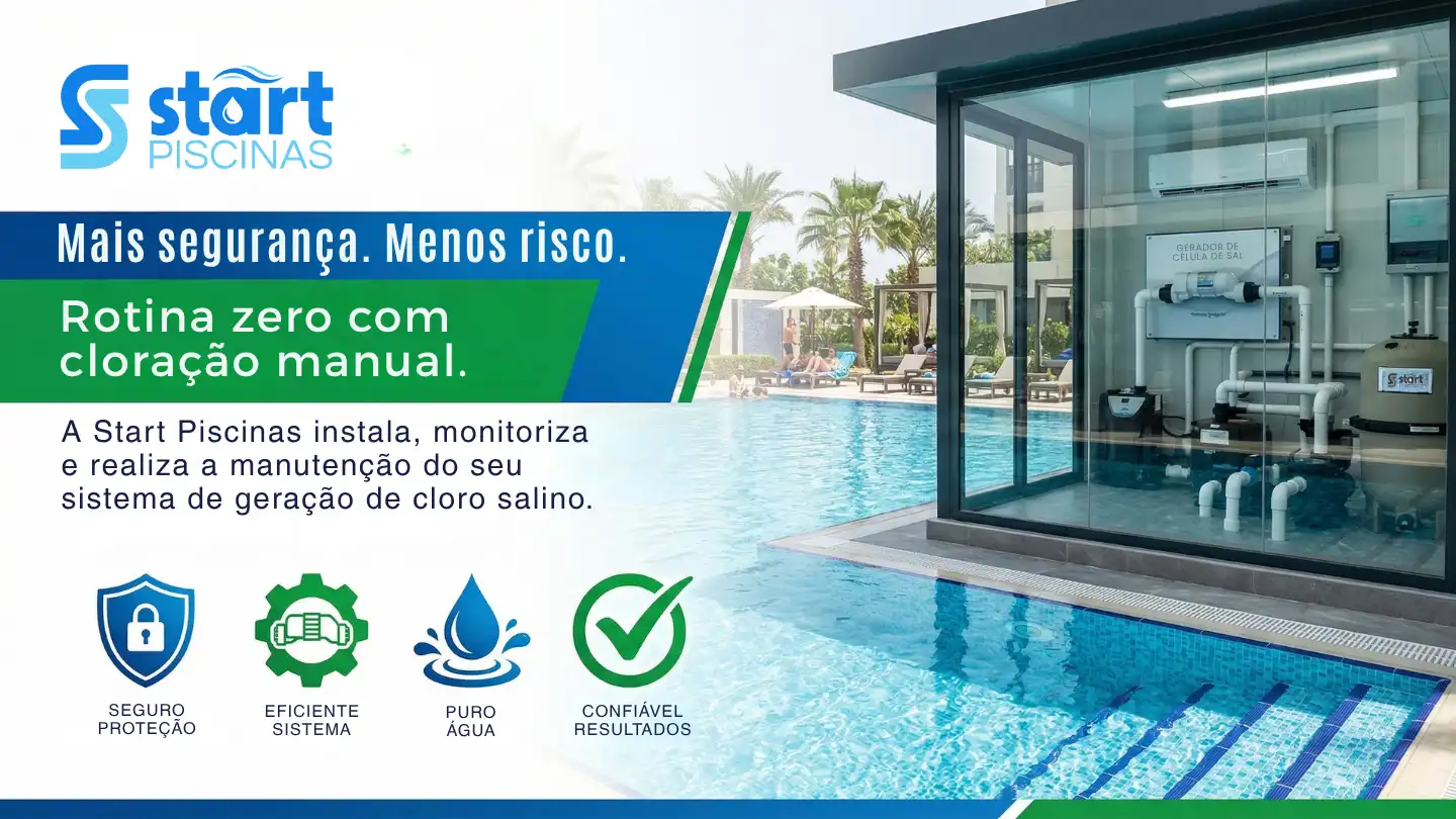 Serviços de instalação, manutenção e acompanhamento técnico da Start Piscinas
