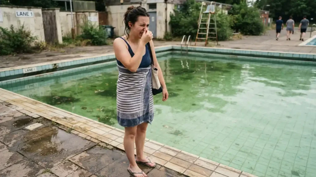 Pessoa Cobre Nariz Piscina | Start Piscinas - Limpeza e Manutenção de Piscinas em São Paulo