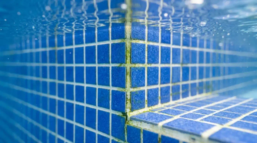 Algas No Azulejo E Rejuntes Da Psicina | Start Piscinas - Limpeza e Manutenção de Piscinas em São Paulo
